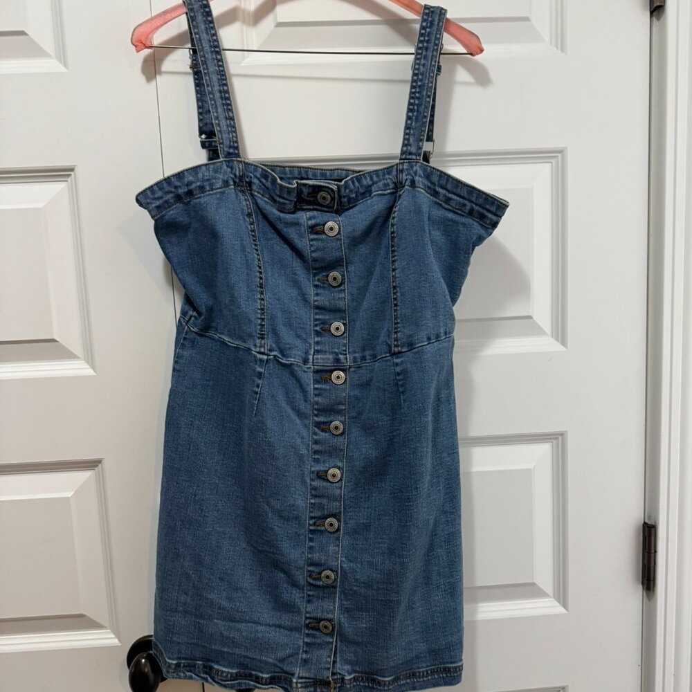 Blue notes denim button up Dress-XL